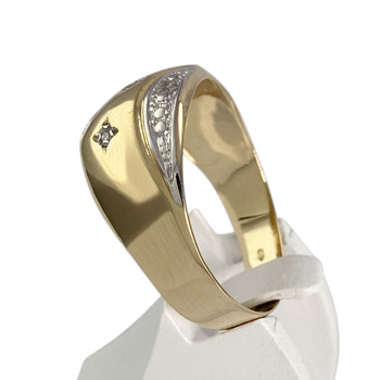 Bague d'occasion  or 750 2 tons diamants