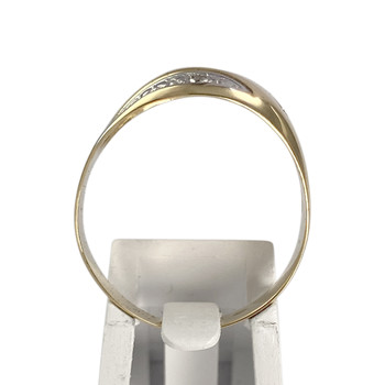 Bague d'occasion  or 750 2 tons diamants