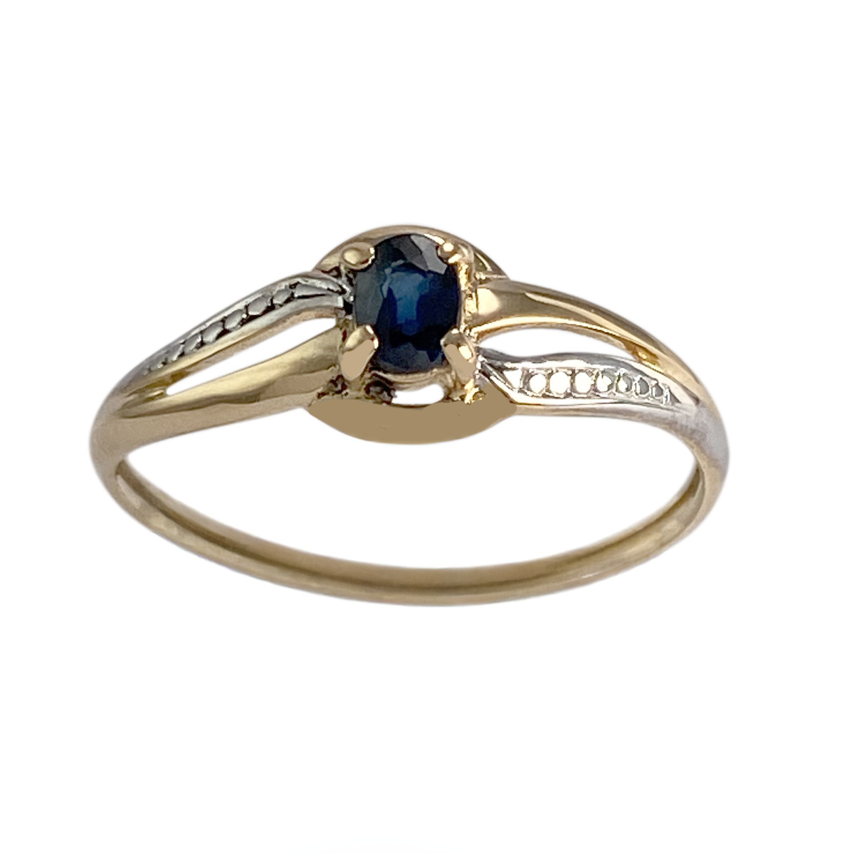 Bague d'occasion  or 750 2 tons saphir