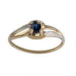 Bague d'occasion  or 750 2 tons saphir - vue 1