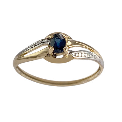 Bague d'occasion  or 750 2 tons saphir - vue 1
