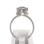 Bague d'occasion or 375 blanc quartz diamants - vue 3