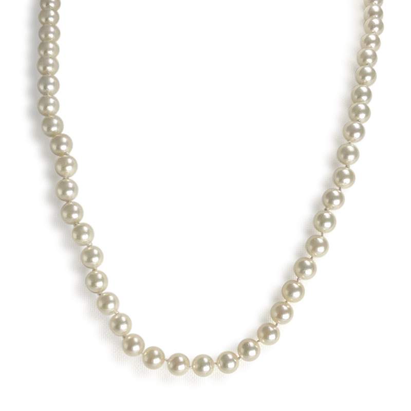 Collier d'occasion or 750 jaune perle de culture - vue 1