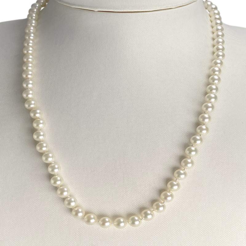 Collier d'occasion or 750 jaune perle de culture - vue 2