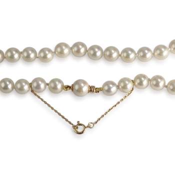 Tweedehands gouden collier 750 gele gekweekte parel