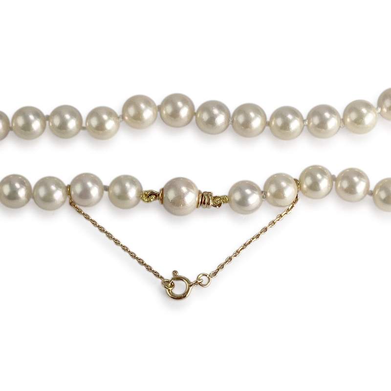 Collier d'occasion or 750 jaune perle de culture - vue 3