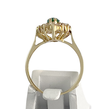 Bague d'occasion or 750 jaune marquise agate zirconias
