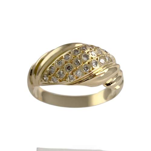 Bague d'occasion or 750 jaune diamants