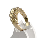 Bague d'occasion or 750 jaune diamants - vue 2