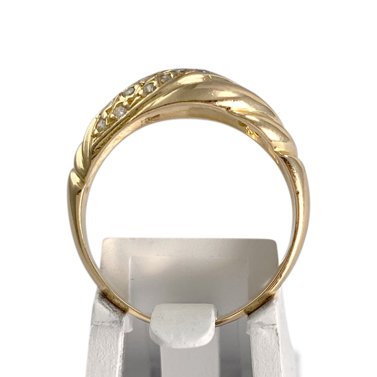 Bague d'occasion or 750 jaune diamants - vue 3