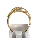 Bague d'occasion or 750 jaune diamants - vue 3