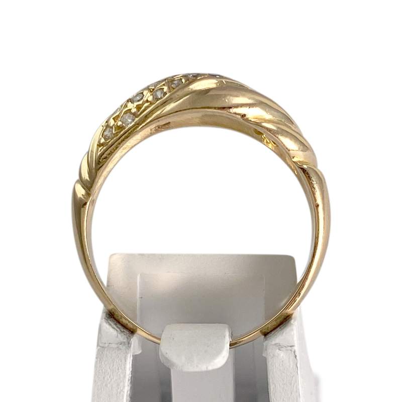 Bague d'occasion or 750 jaune diamants - vue 3