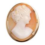 Pendentif d'occasion or 750 jaune camée - vue 1