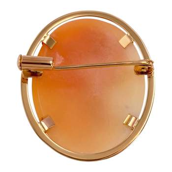 Second-hand gold 750 yellow cameo pendant
