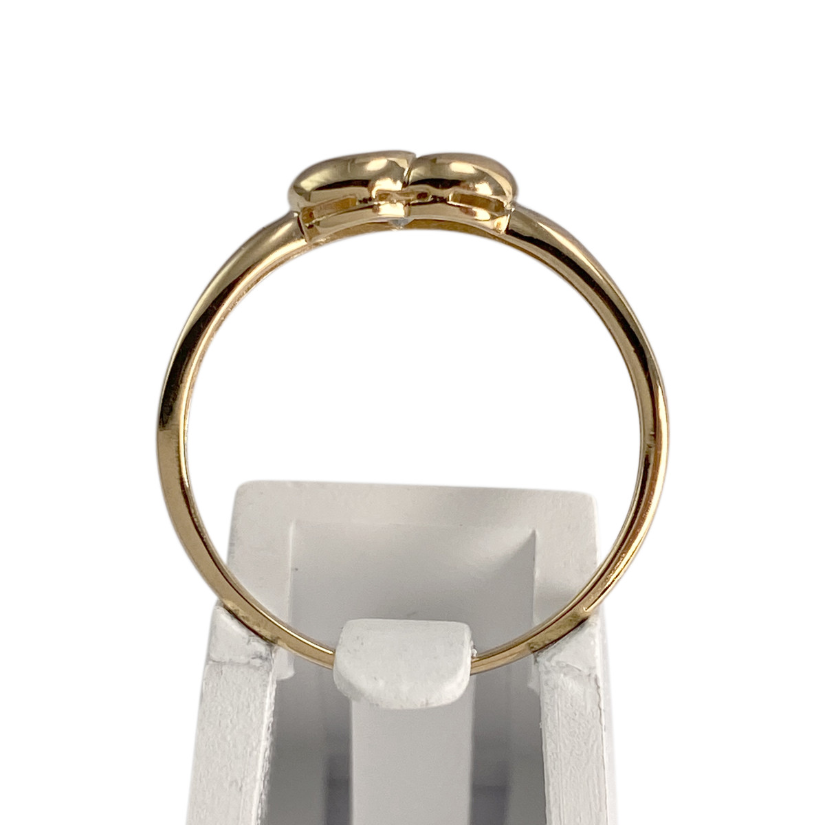 Bague d'occasion or 750 jaune coeur aigue marine - vue 3