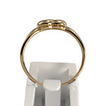 Bague d'occasion or 750 jaune coeur aigue marine - vue 3