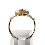 Bague d'occasion or 2 tons  750  diamants saphirs - vue 3