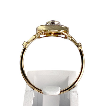 Pre-owned two-tone gold ring, 750, with diamonds and sapphires