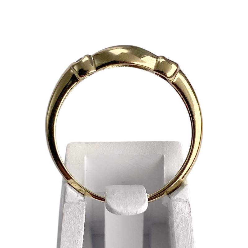Bague d'occasion or 750 jaune diamants et rubis - vue 3