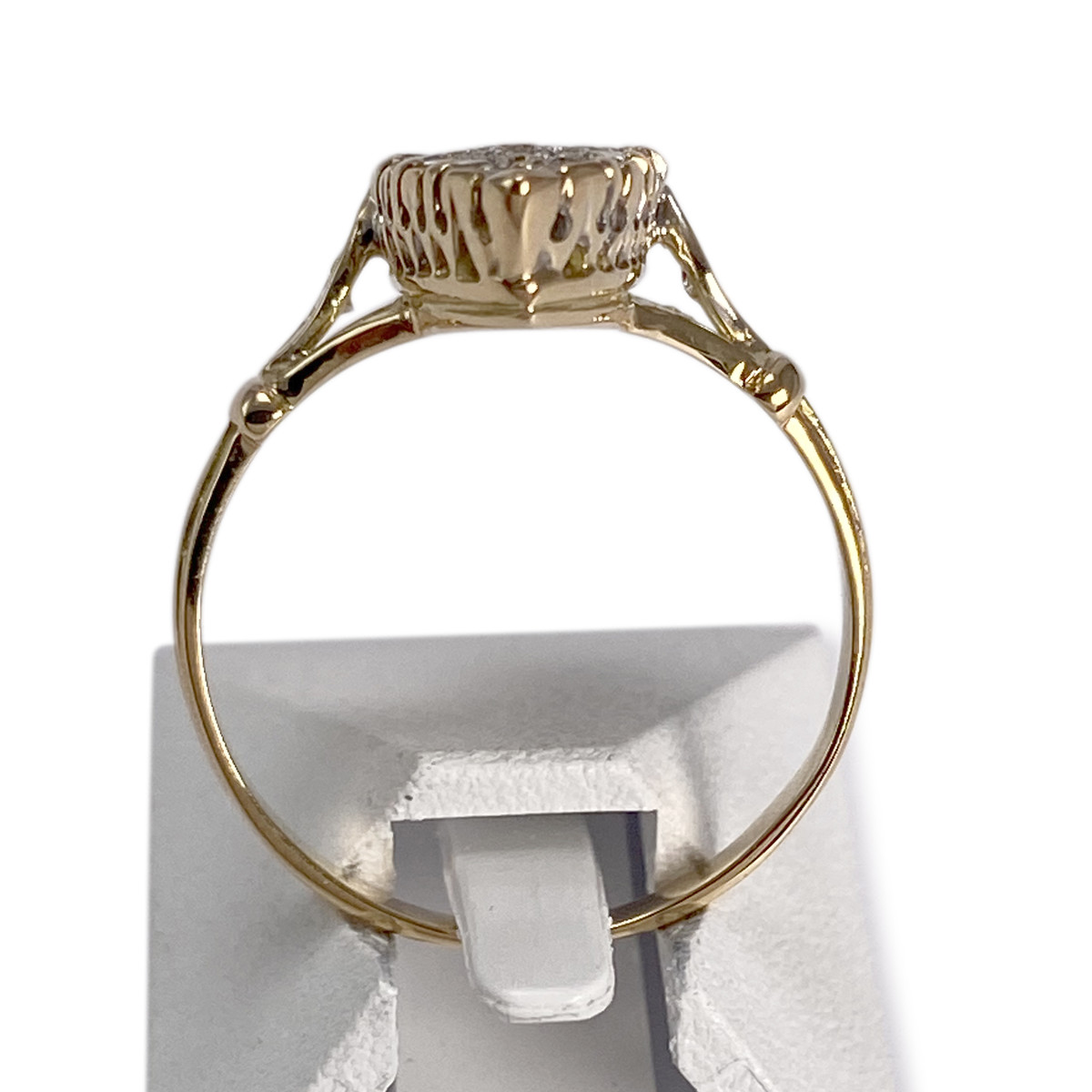 Bague d'occasion  or 750 marquise diamants - vue 3