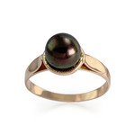 Bague d'occasion or 750 jaune perle de culture - vue 1