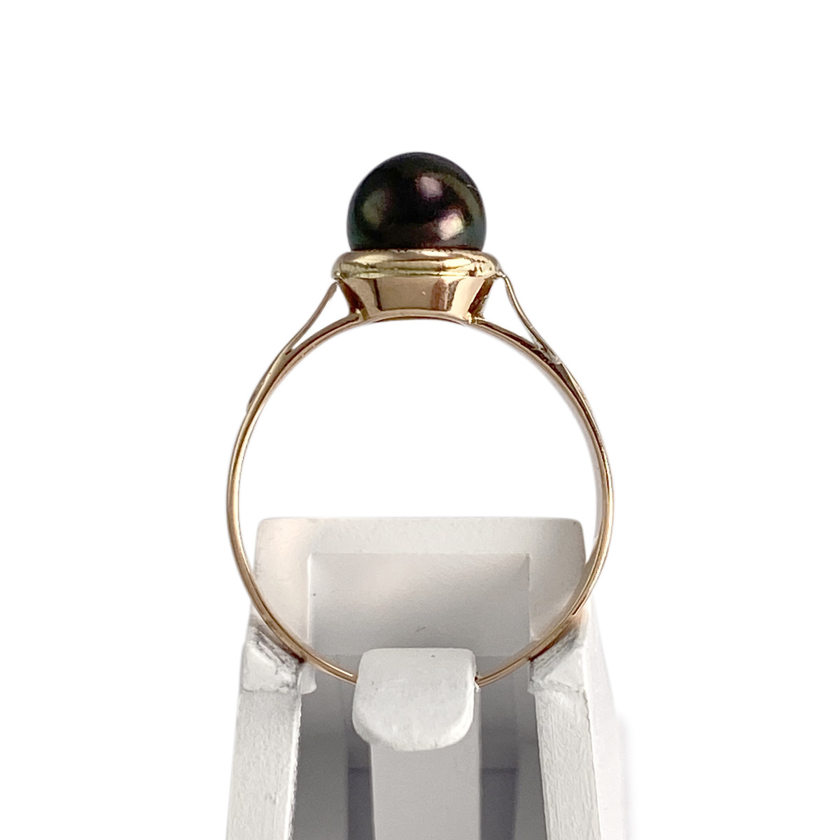 Bague d'occasion or 750 jaune perle de culture - vue 3