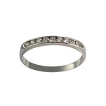 Bague d'occasion or 750 blanc diamants - vue 1