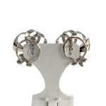 Boucles d'oreilles d'occasion or 750 blanc diamants,  perles de culture - vue 3