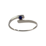 Bague d'occasion or 375 blanc saphir - vue 1