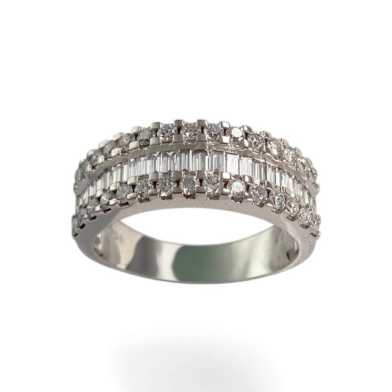 Bague d'occasion or 750 blanc diamant - vue 1