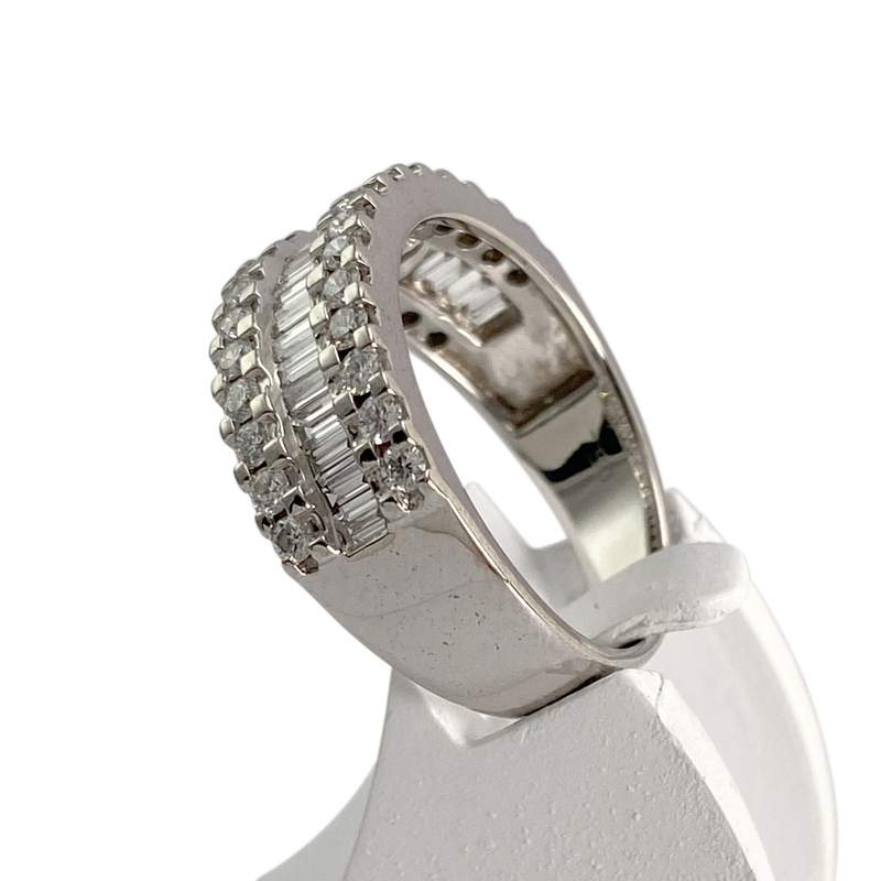 Bague d'occasion or 750 blanc diamant - vue 2