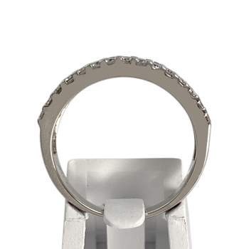 Tweedehands gouden 750 witte diamanten ring