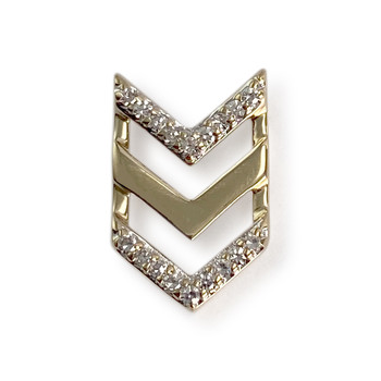 Tweedehands goud 750 gele diamanten hanger