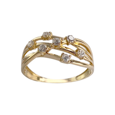 Bague d'occasion or 750 jaunezirconias - vue 1