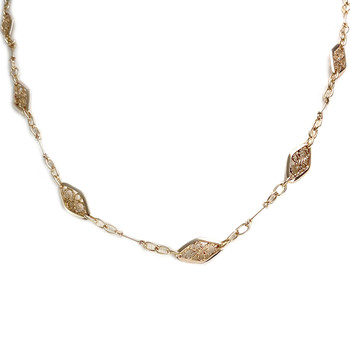 Collier d'occasion or 750 jaune maille fantaisie