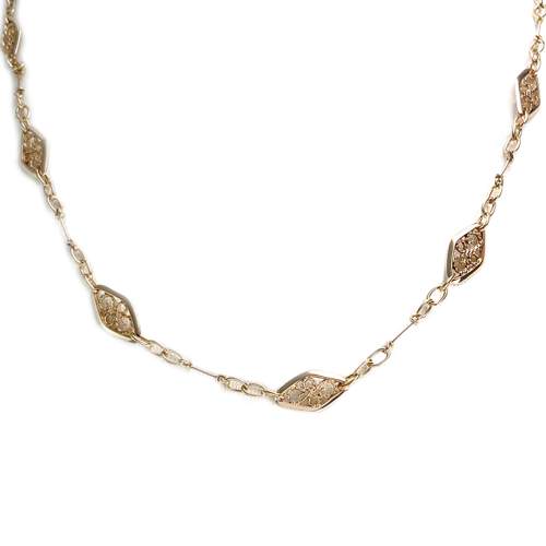 Collier d'occasion or 750 jaune maille fantaisie