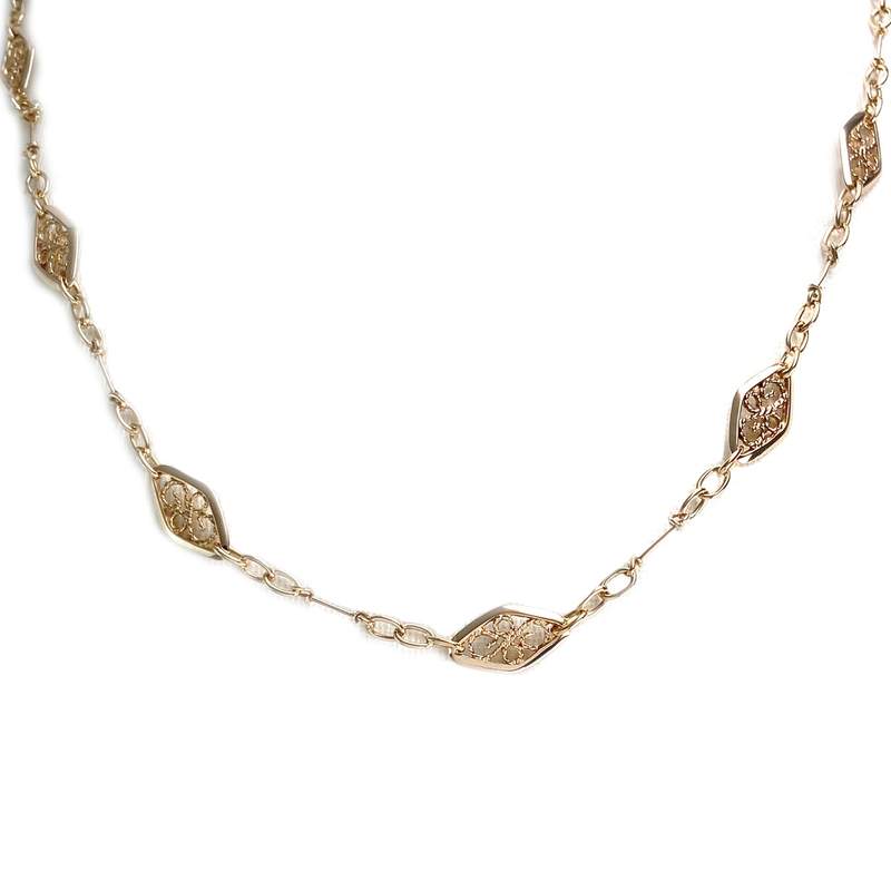 Collier d'occasion or 750 jaune maille fantaisie - vue 1
