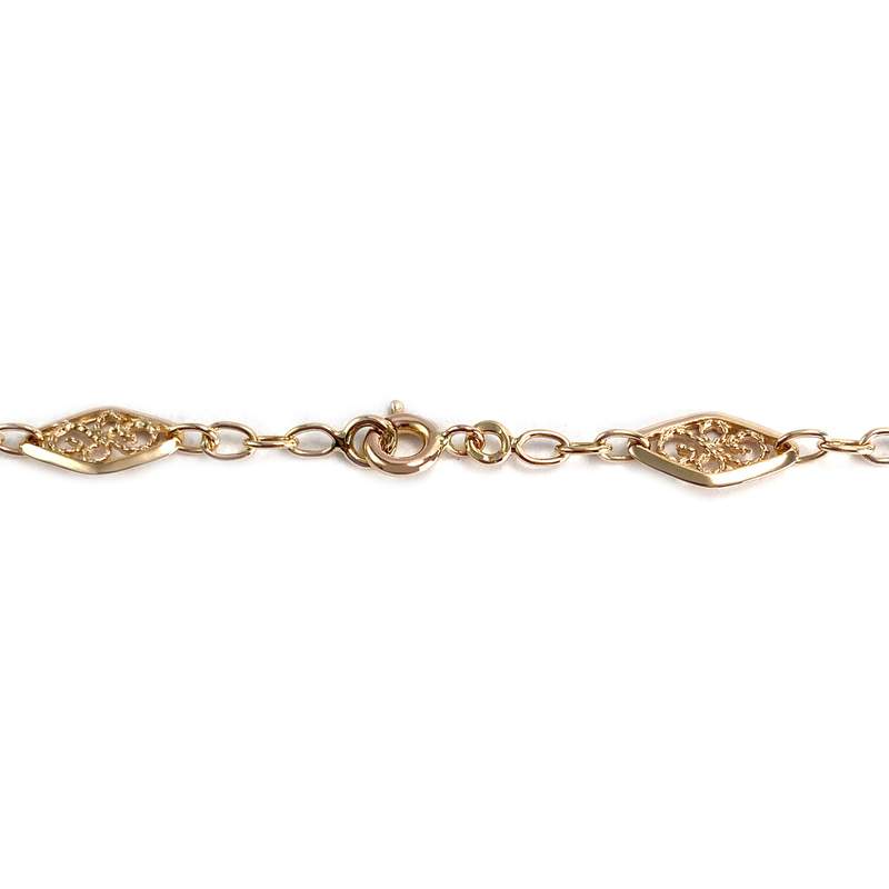 Collier d'occasion or 750 jaune maille fantaisie - vue 3