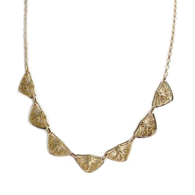 Collier d'occasion or 750 jaune maille fantaisie - vue 1
