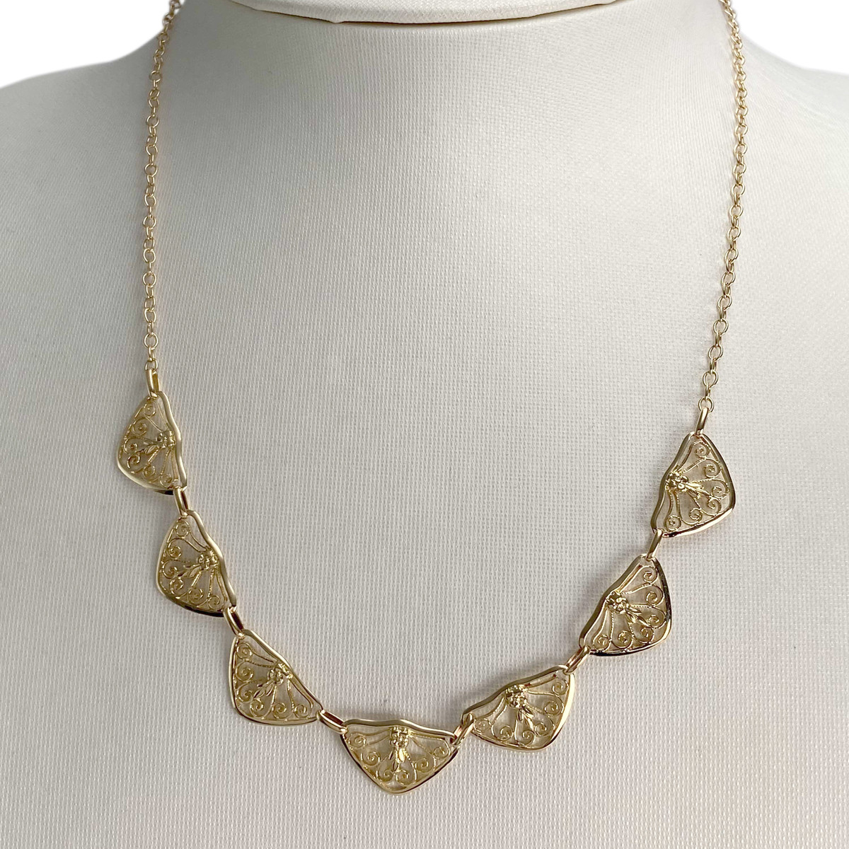 Collier d'occasion or 750 jaune maille fantaisie - vue 2