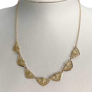 Collier d'occasion en or jaune 750, maille fantaisie, 45 cm
