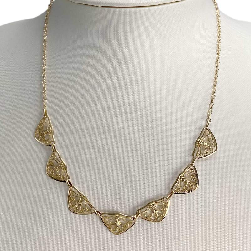 Collier d'occasion or 750 jaune maille fantaisie - vue 2