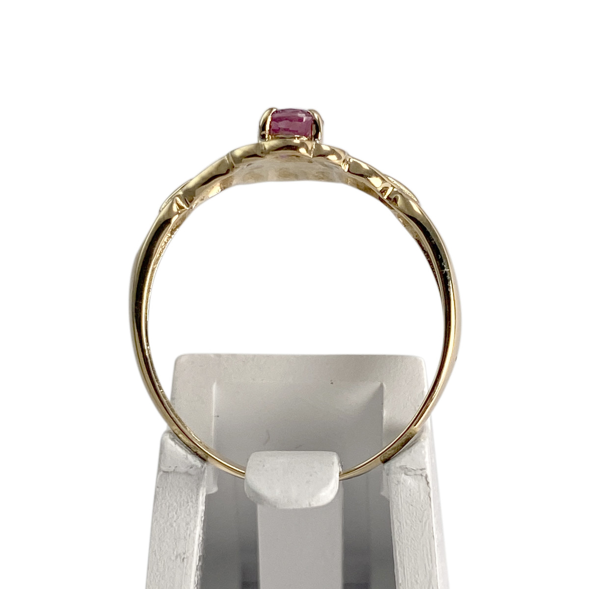 Bague d'occasion or 750 2 tons diamant saphir - vue 3