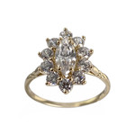 Bague d'occasion or 375 jaune zirconias - vue 1