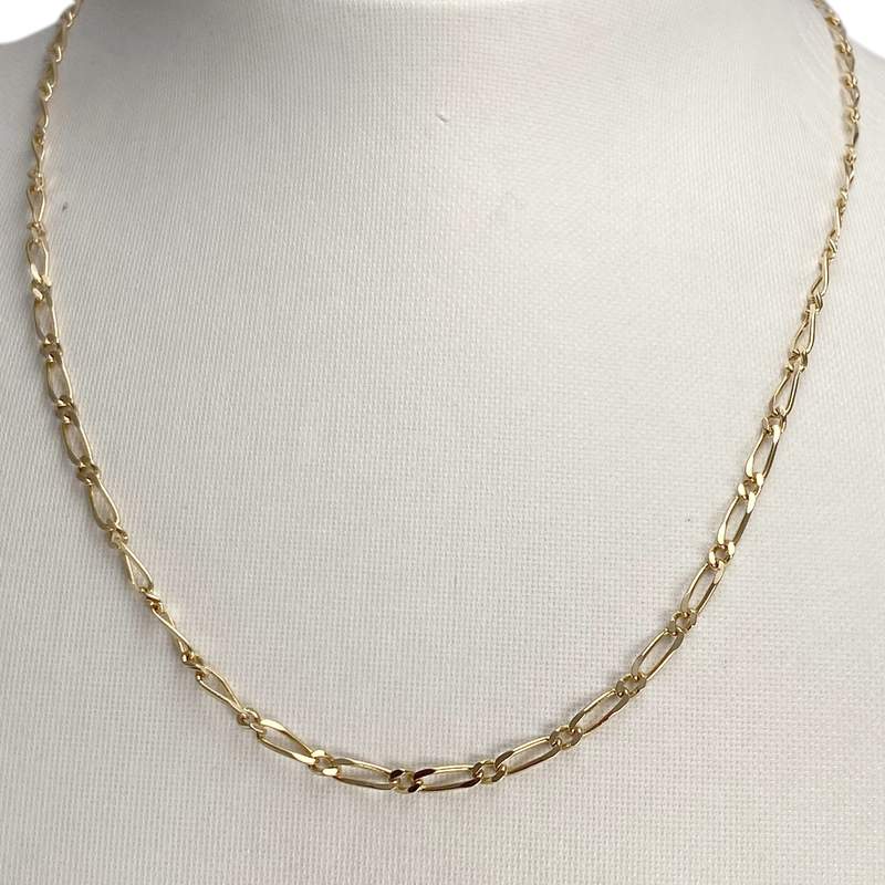 Chaîne d'occasion or 750 jaune maille cheval et alternée 42 cm - vue 2