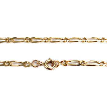 Used 14K yellow gold chain with horse-shaped links and alternating links, 42 cm