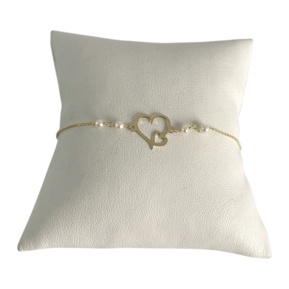 Bracelet d'occasion or 375 jaune maille forcat perle de culture