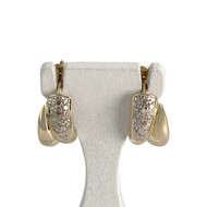 Boucles d'oreilles d'occasion or 750 2 tons diamants