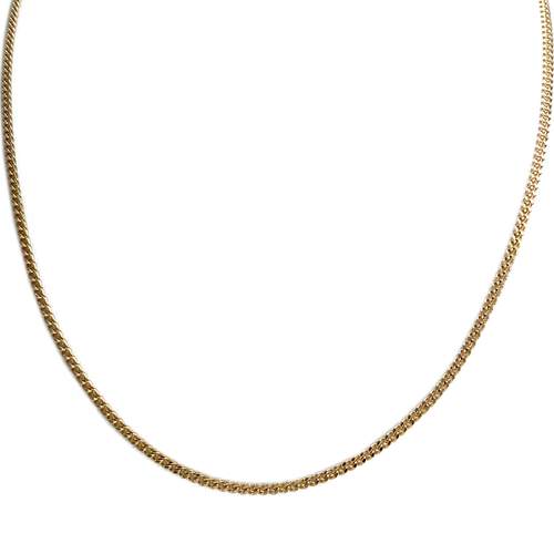 Chaîne d'occasion or 750 jaune maille gourmette 46 cm