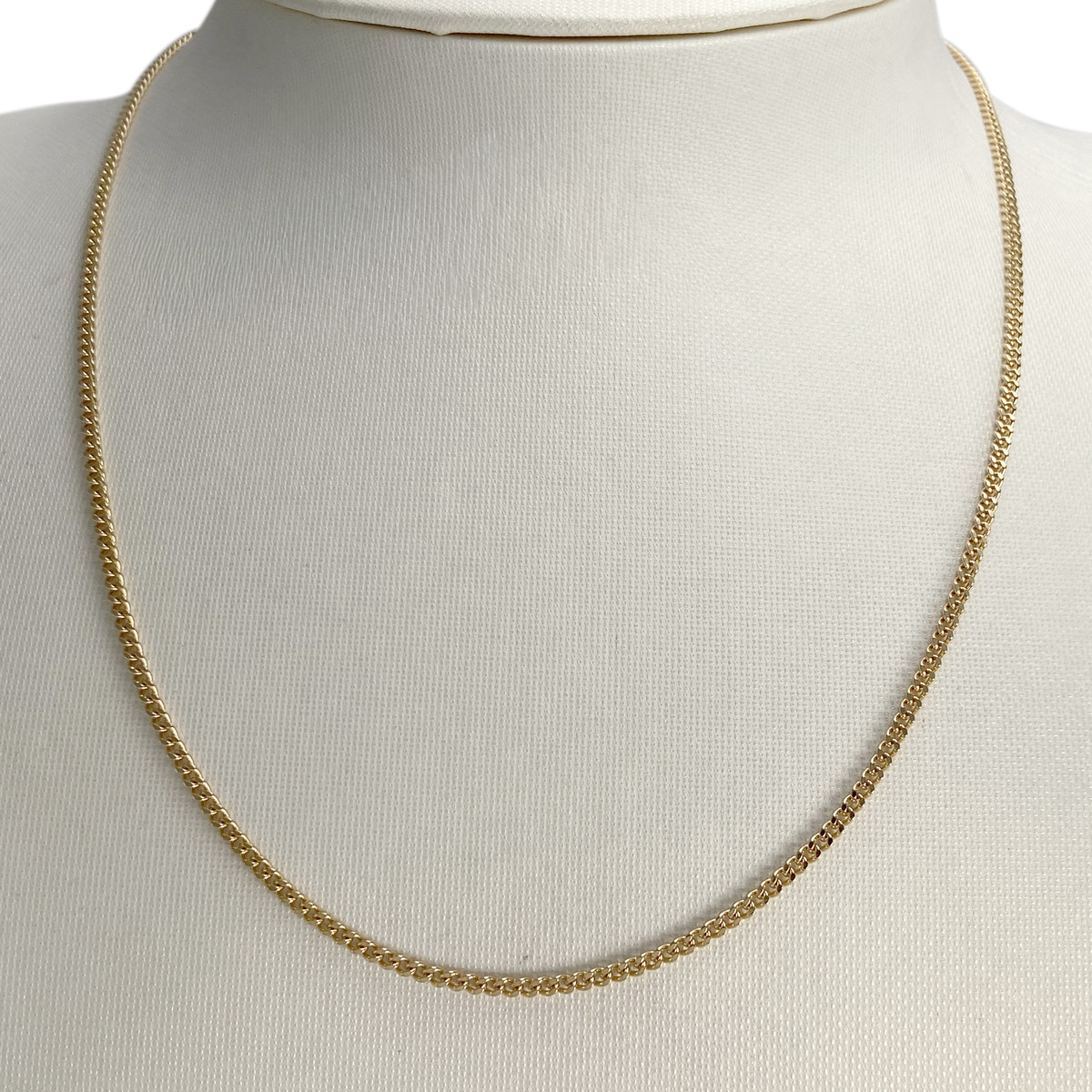 Chaîne d'occasion or 750 jaune maille gourmette - vue 2